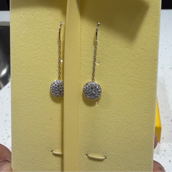 Swarovski Silver Crystal Drop Earrings - Picture 3 of 4